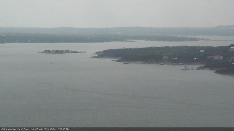 Lake Travis webcam, February 3, 2019 11:55 AM CT