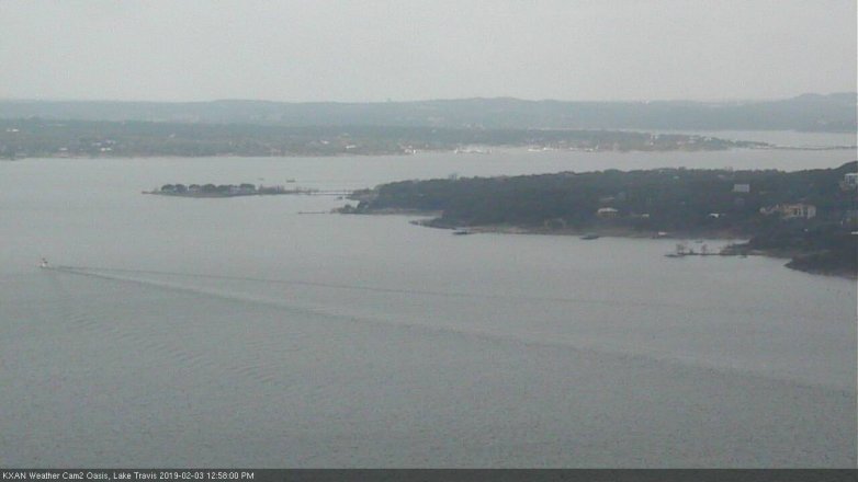 Lake Travis webcam, February 3, 2019 12:00 PM CT
