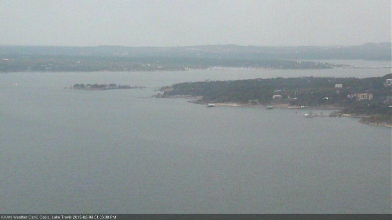 Lake Travis webcam, February 3, 2019 12:05 PM CT