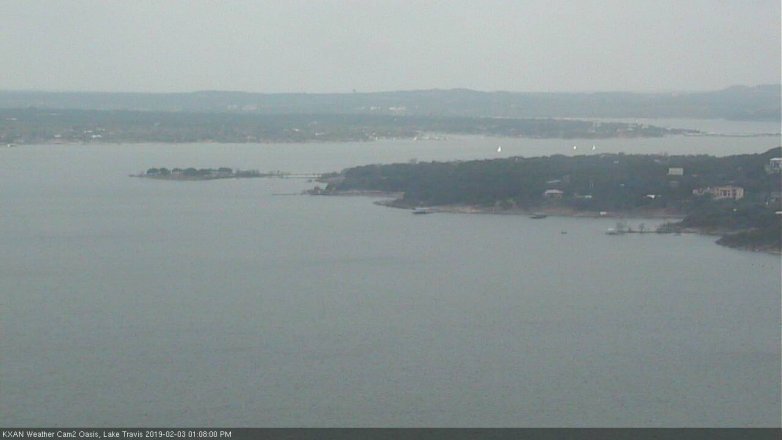 Lake Travis webcam, February 3, 2019 12:10 PM CT