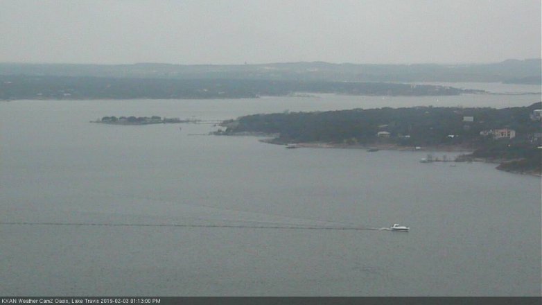 Lake Travis webcam, February 3, 2019 12:15 PM CT