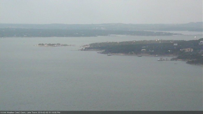 Lake Travis webcam, February 3, 2019 12:20 PM CT