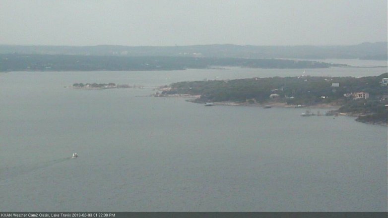 Lake Travis webcam, February 3, 2019 12:25 PM CT