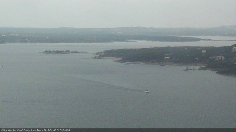 Lake Travis webcam, February 3, 2019 12:35 PM CT