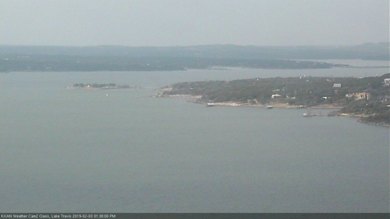 Lake Travis webcam, February 3, 2019 12:40 PM CT