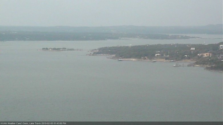 Lake Travis webcam, February 3, 2019 12:45 PM CT