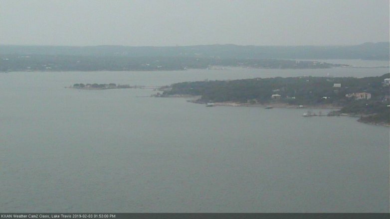 Lake Travis webcam, February 3, 2019 12:55 PM CT