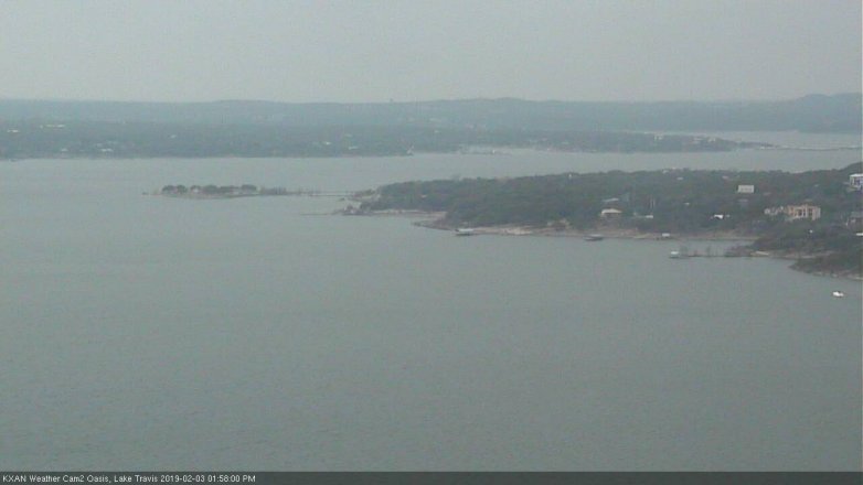 Lake Travis webcam, February 3, 2019 1:00 PM CT