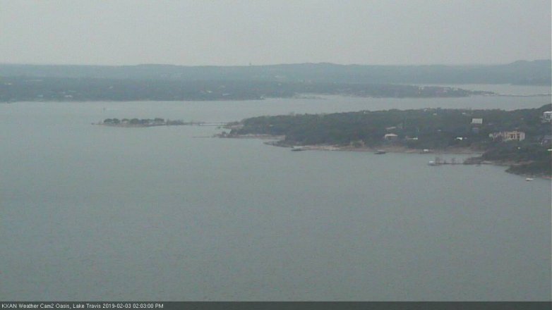 Lake Travis webcam, February 3, 2019 1:05 PM CT