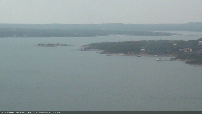 Lake Travis webcam, February 3, 2019 1:15 PM CT
