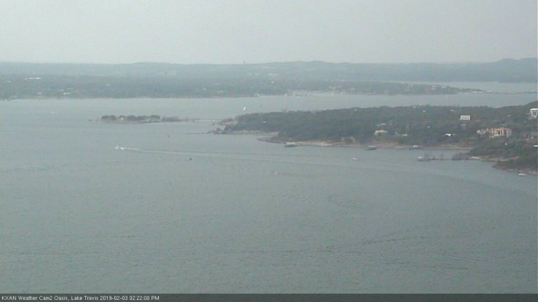 Lake Travis webcam, February 3, 2019 1:25 PM CT