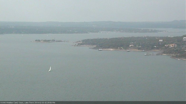 Lake Travis webcam, February 3, 2019 1:30 PM CT