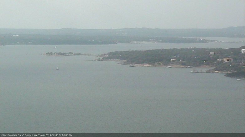 Lake Travis webcam, February 3, 2019 1:55 PM CT
