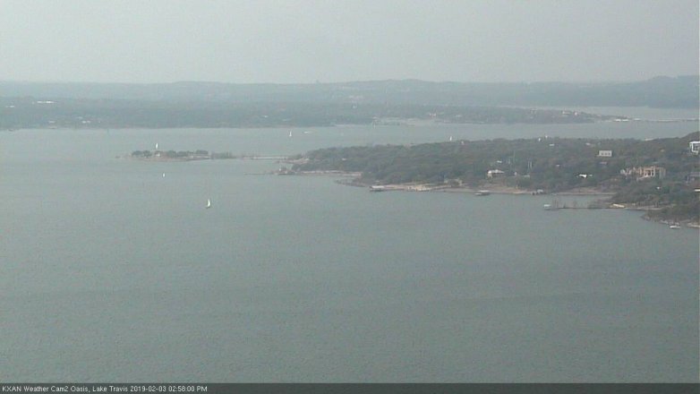 Lake Travis webcam, February 3, 2019 2:00 PM CT