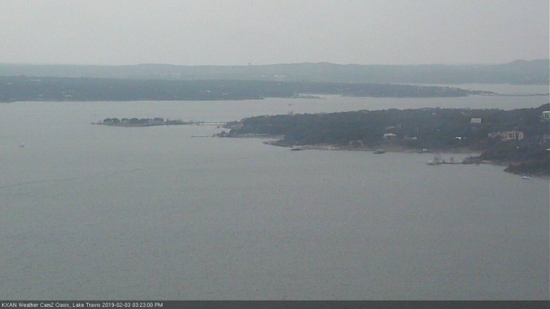 Lake Travis webcam, February 3, 2019 2:25 PM CT
