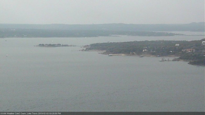 Lake Travis webcam, February 3, 2019 2:30 PM CT