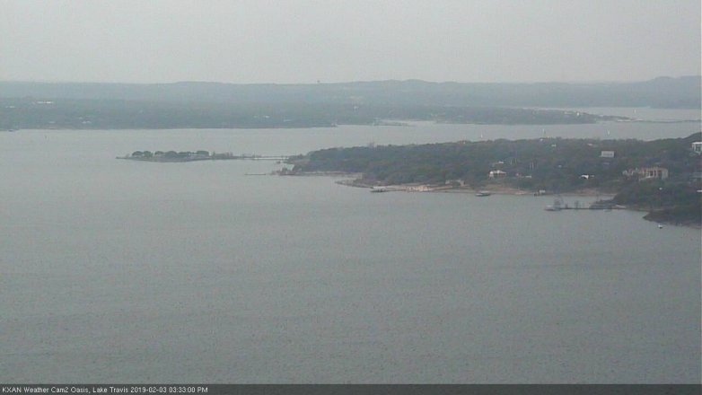 Lake Travis webcam, February 3, 2019 2:35 PM CT