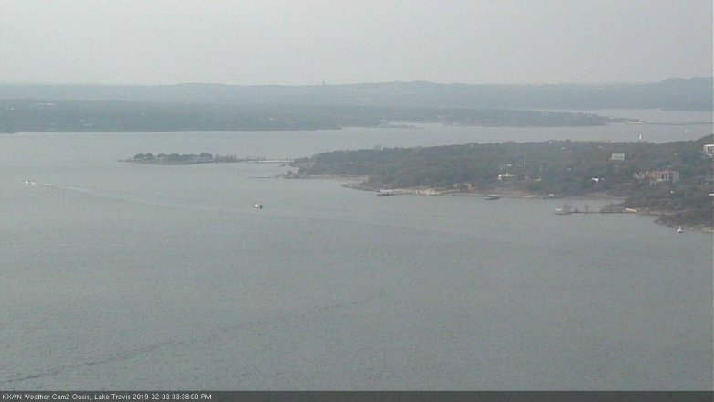 Lake Travis webcam, February 3, 2019 2:40 PM CT