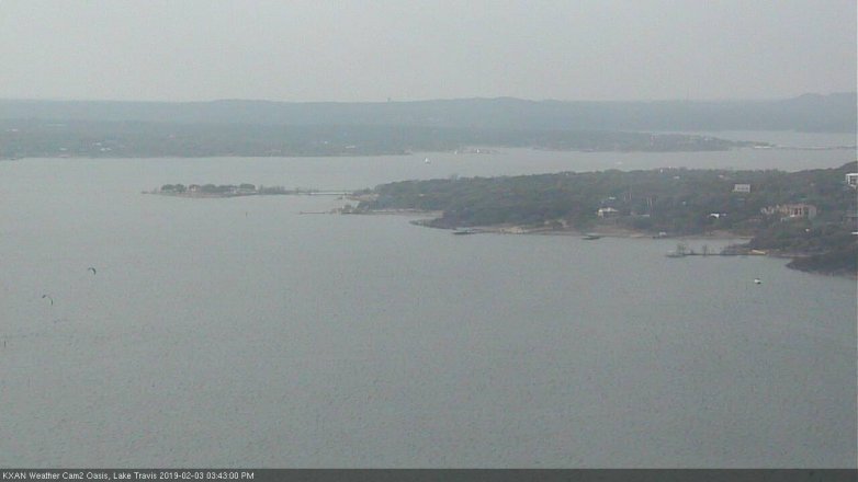 Lake Travis webcam, February 3, 2019 2:45 PM CT