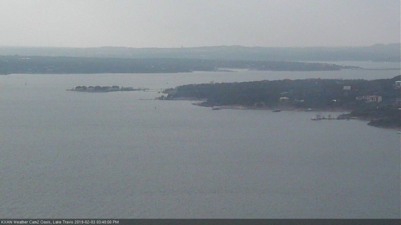 Lake Travis webcam, February 3, 2019 2:50 PM CT