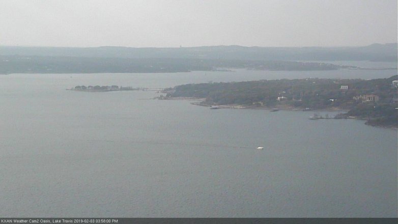 Lake Travis webcam, February 3, 2019 3:00 PM CT