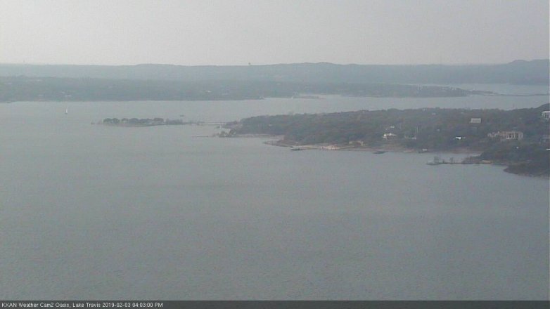 Lake Travis webcam, February 3, 2019 3:05 PM CT