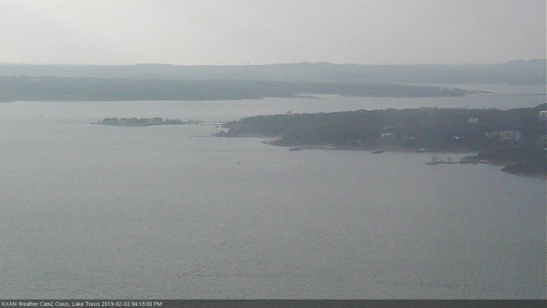Lake Travis webcam, February 3, 2019 3:20 PM CT