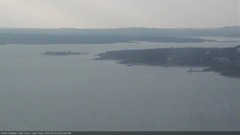 Lake Travis webcam, February 3, 2019 3:35 PM CT