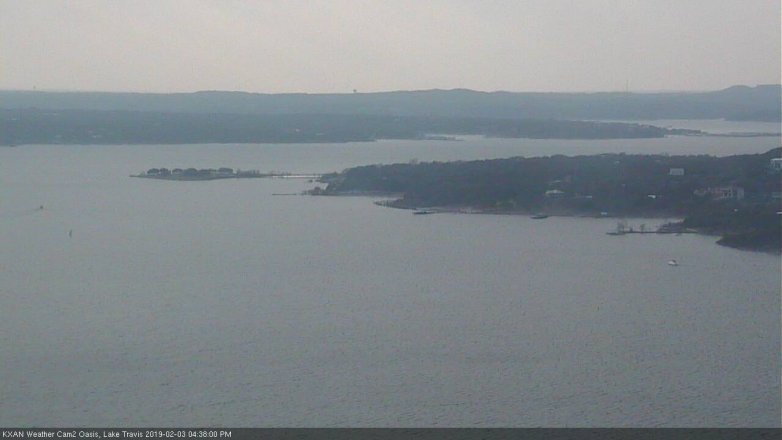 Lake Travis webcam, February 3, 2019 3:40 PM CT