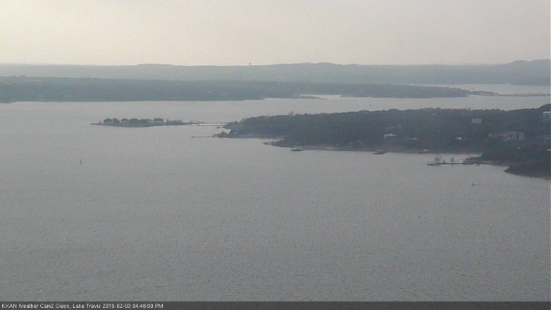 Lake Travis webcam, February 3, 2019 3:50 PM CT