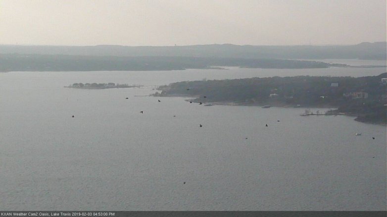 Lake Travis webcam, February 3, 2019 3:55 PM CT