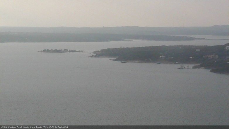 Lake Travis webcam, February 3, 2019 4:00 PM CT