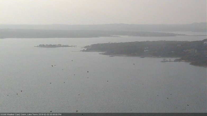 Lake Travis webcam, February 3, 2019 4:10 PM CT