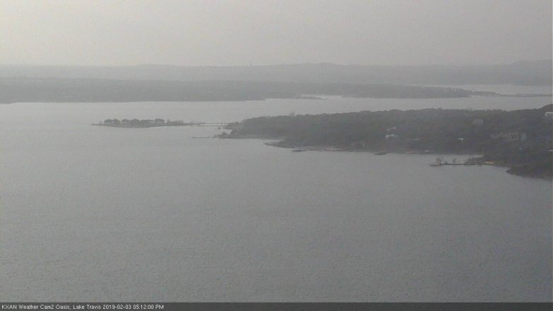 Lake Travis webcam, February 3, 2019 4:15 PM CT