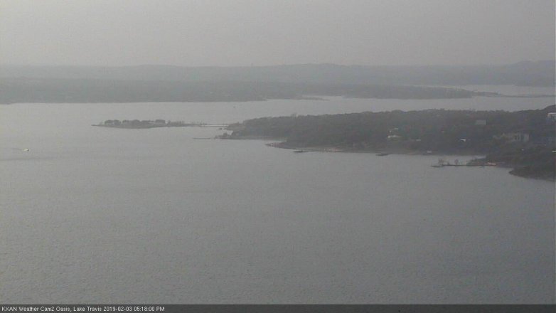 Lake Travis webcam, February 3, 2019 4:20 PM CT