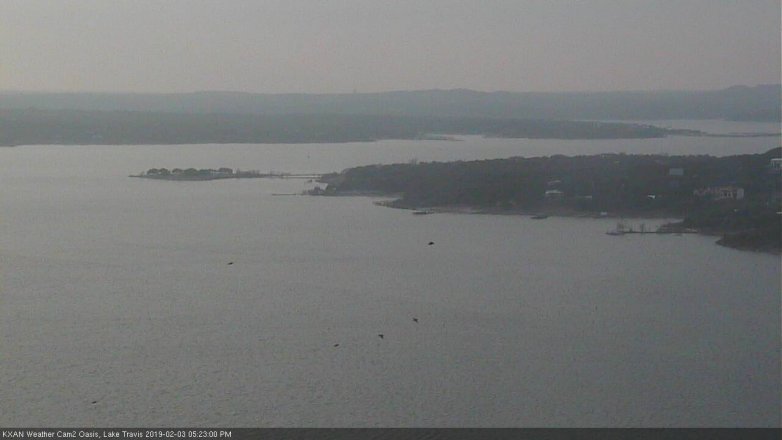 Lake Travis webcam, February 3, 2019 4:25 PM CT