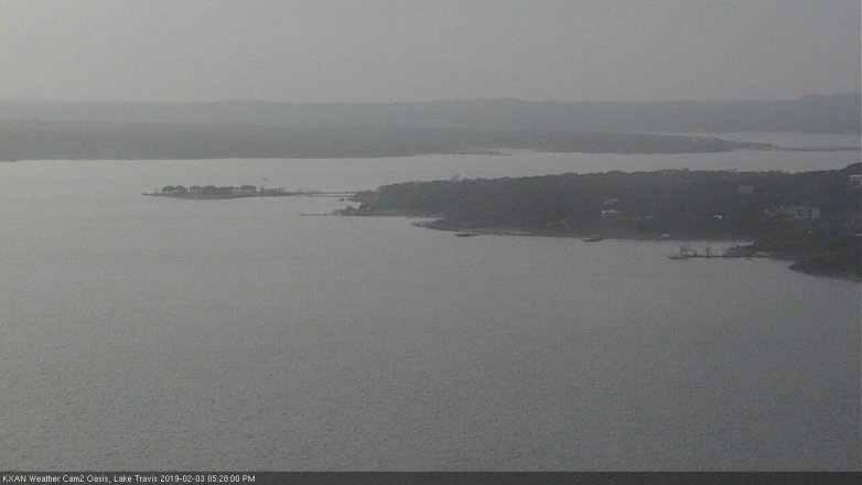 Lake Travis webcam, February 3, 2019 4:30 PM CT