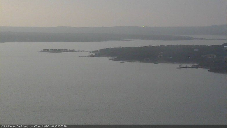 Lake Travis webcam, February 3, 2019 4:40 PM CT