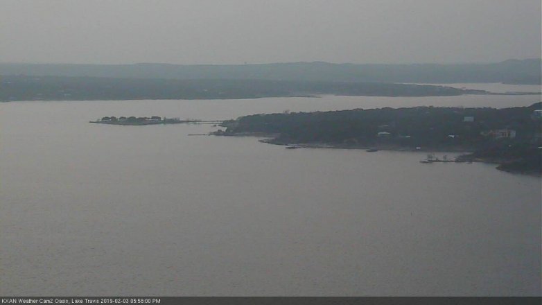 Lake Travis webcam, February 3, 2019 5:00 PM CT