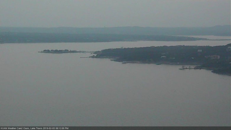 Lake Travis webcam, February 3, 2019 5:15 PM CT