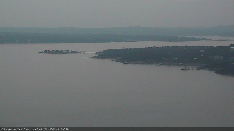 Lake Travis webcam, February 3, 2019 5:20 PM CT