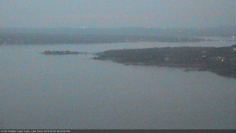 Lake Travis webcam, February 3, 2019 5:35 PM CT