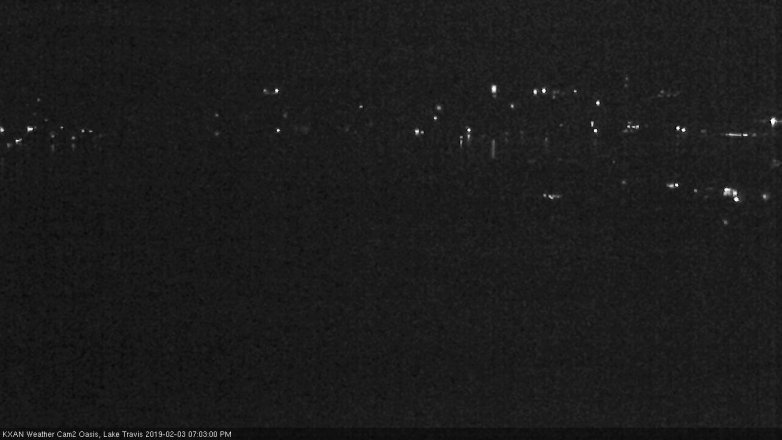 Lake Travis webcam, February 3, 2019 6:05 PM CT
