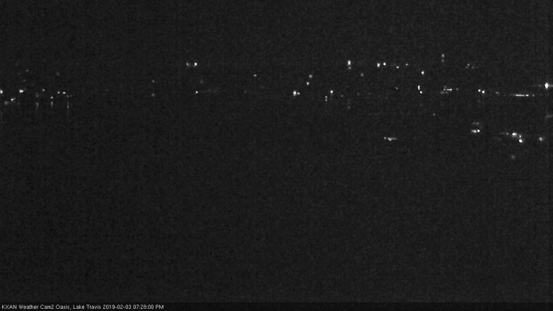 Lake Travis webcam, February 3, 2019 6:30 PM CT