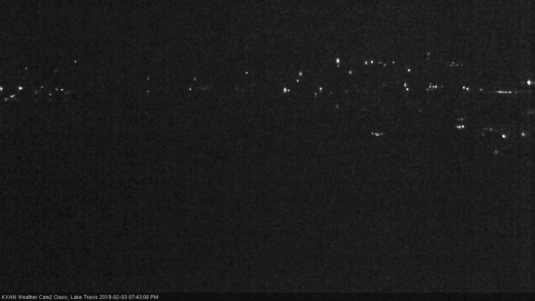 Lake Travis webcam, February 3, 2019 6:45 PM CT