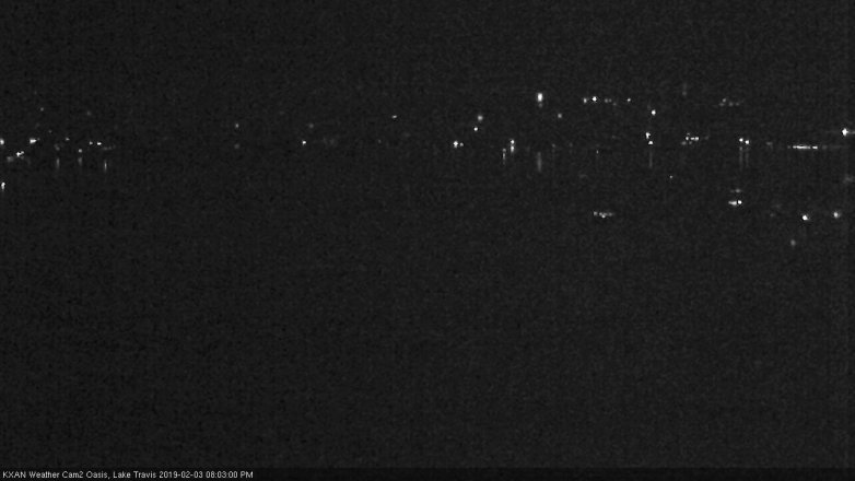 Lake Travis webcam, February 3, 2019 7:05 PM CT