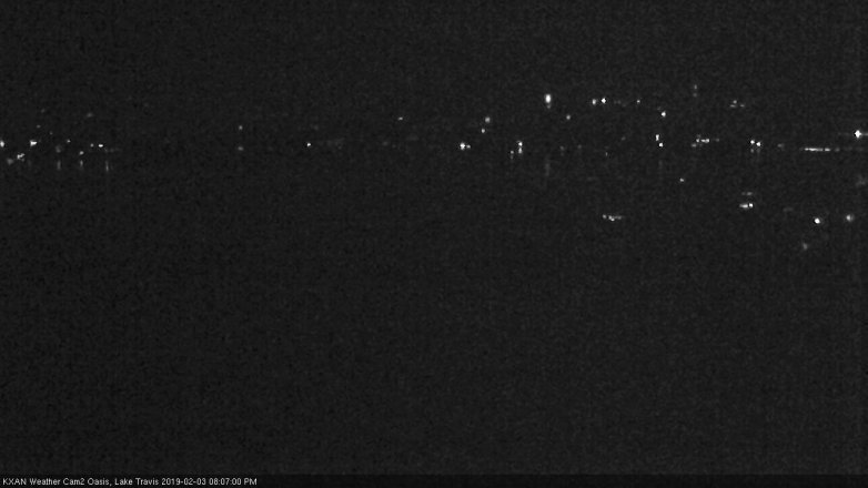 Lake Travis webcam, February 3, 2019 7:10 PM CT