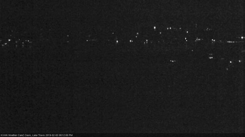 Lake Travis webcam, February 3, 2019 7:15 PM CT