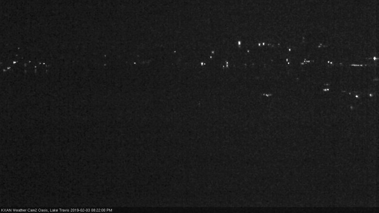Lake Travis webcam, February 3, 2019 7:25 PM CT