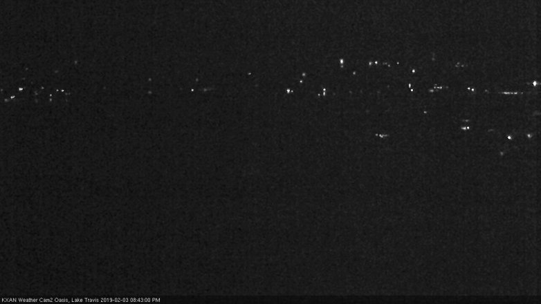 Lake Travis webcam, February 3, 2019 7:45 PM CT